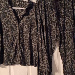 Jones New York pajama set black XL